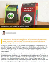 Lade das Bild in den Galerie-Viewer, Mein Golf Training: Besser Driven - 18 Übungen für den Abschlag | Ringbuch für das Golfbag
