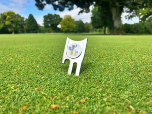 Beide Bücher von Mein Golf Training aus dem All Square Verlag + Impact Tapes (40 Stück) + Pitchgabel (Silber)